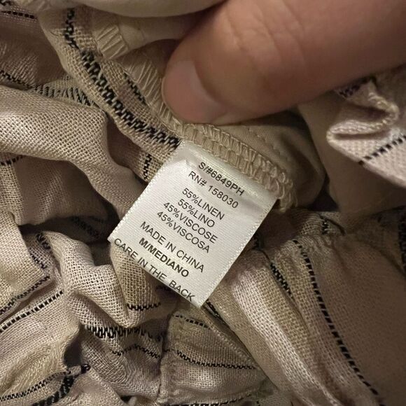 NWT love tree linen blend stripe shorts M - Picture 7 of 7